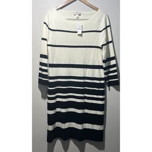 Ann Taylor LOFT 3/4 sleeve pullover sweater Dress Large $79 Quiet Luxury NWT